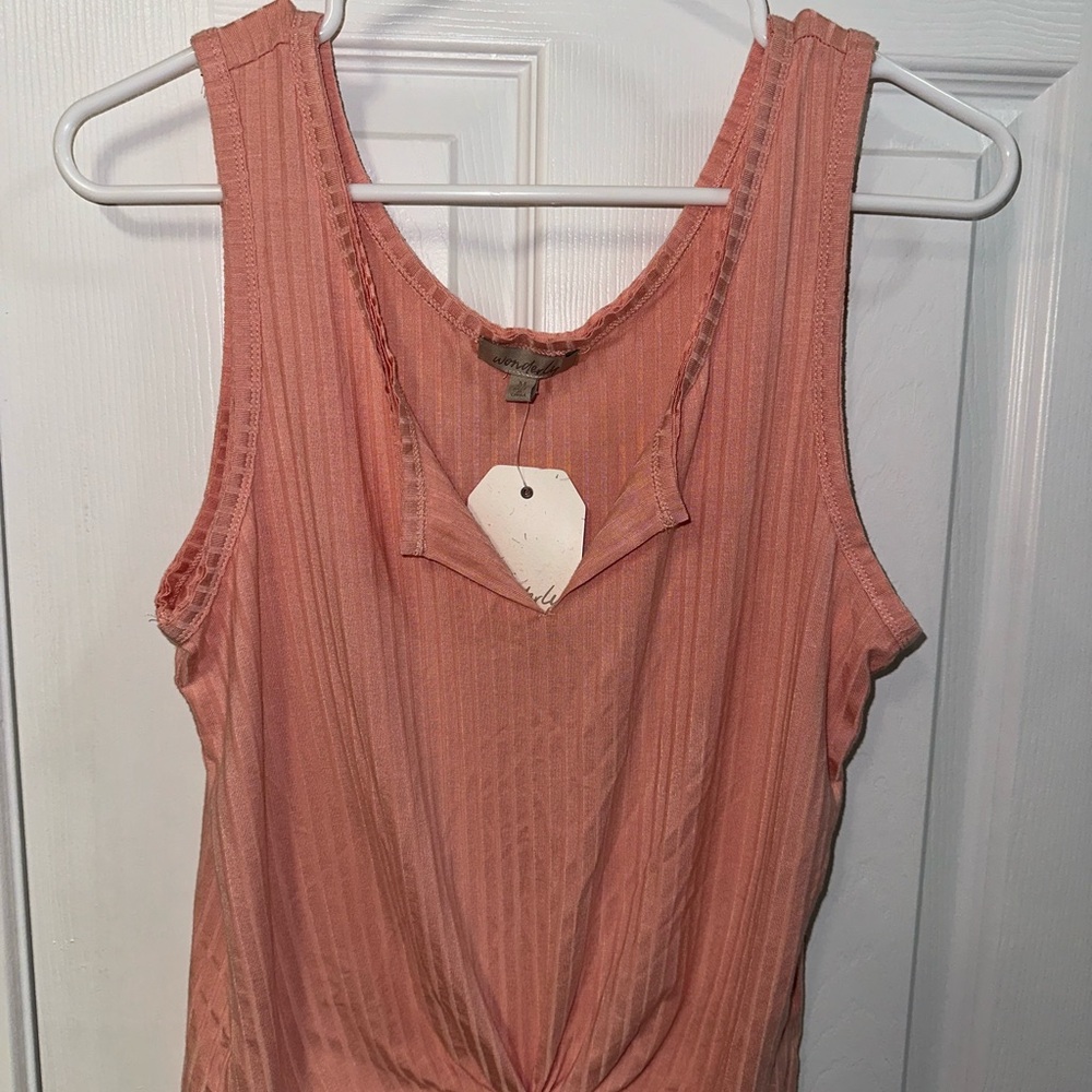 Belk Coral Sleeveless Tank Top